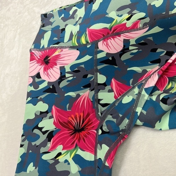 Spiritual Gangster Tropical Camo Floral Essential High Waist Colorful Leggings - Picture 7 of 16